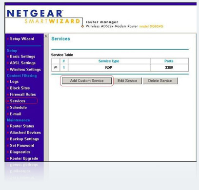 Forwordport NETGEAR D834G