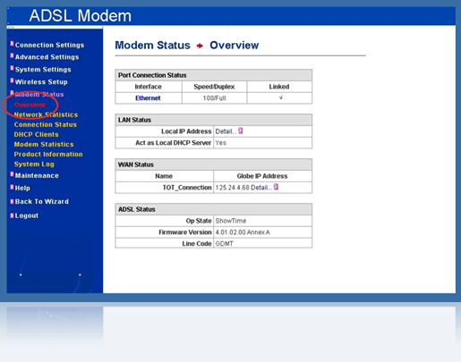 Modem - Port Forwarding